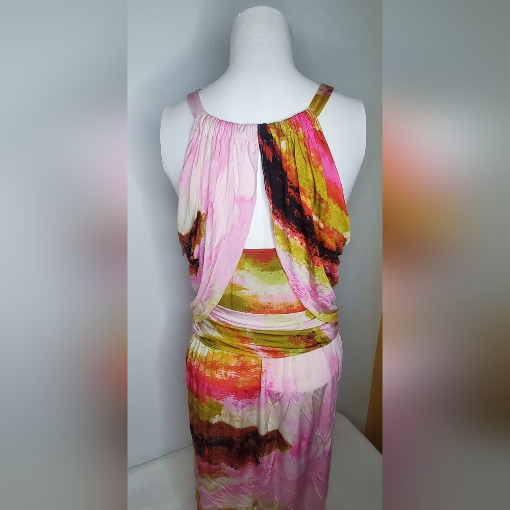 NWT Ali Ro Size 6 Pink and Yellow Dress - Picture 3 of 9